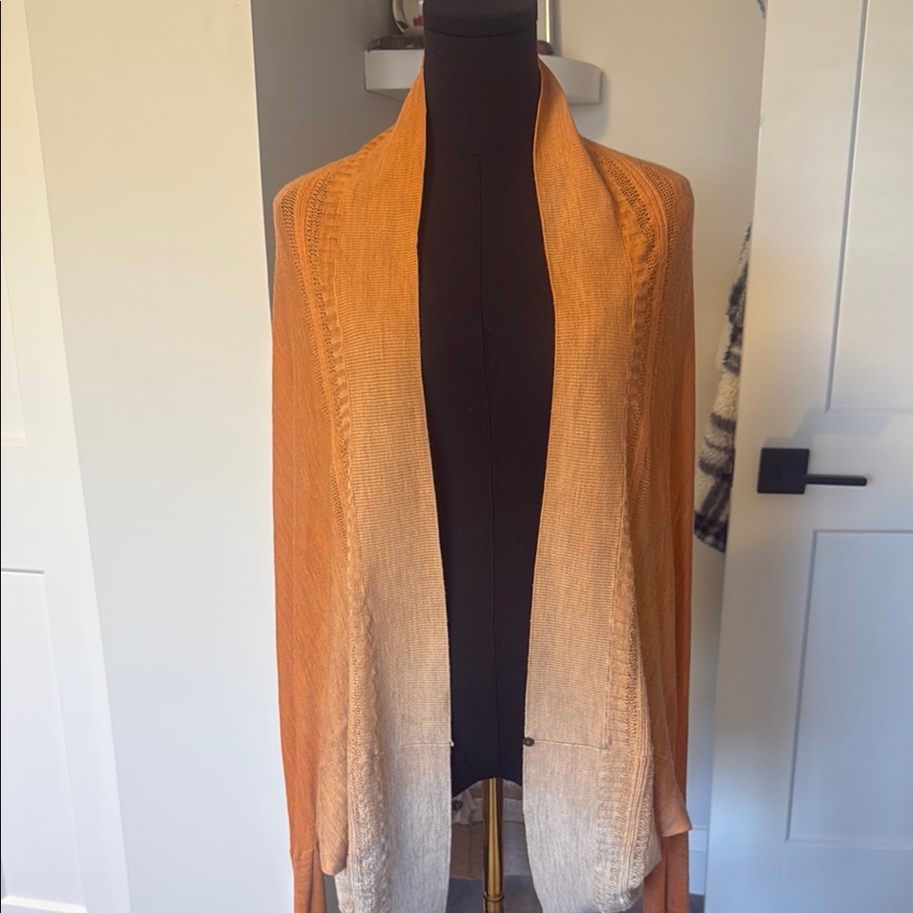 Gradient Orange and Cream Women's Sweater